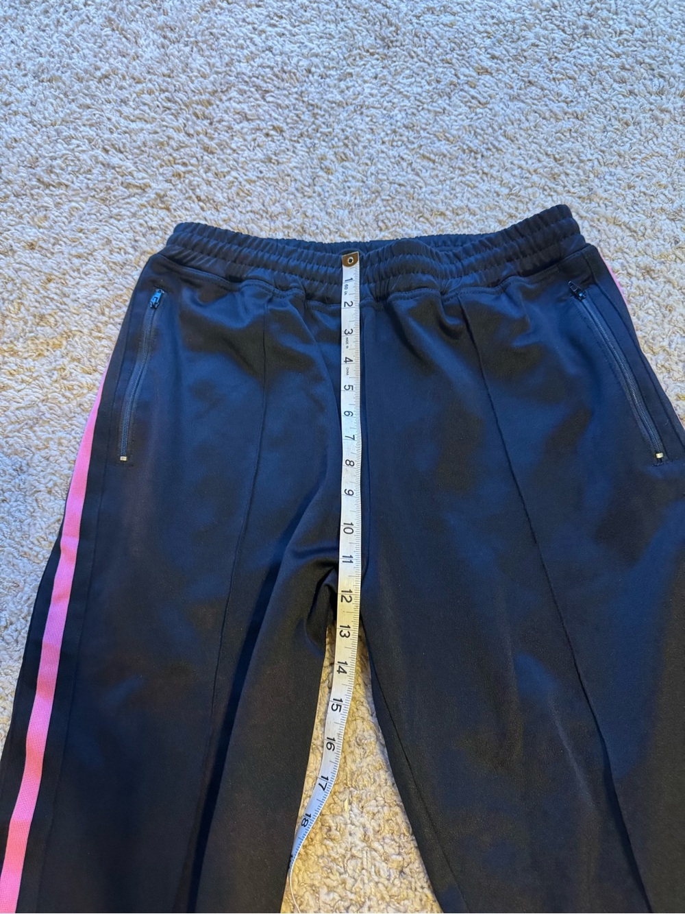 NWT American Tall Black Track Pants with Pink Side Stripes - Picture 5 of 13
